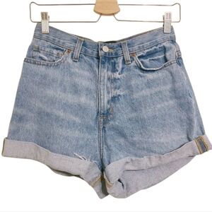 BDG | Women's Blue Mom High Rise Light Blue Denim Shorts (Size 27)